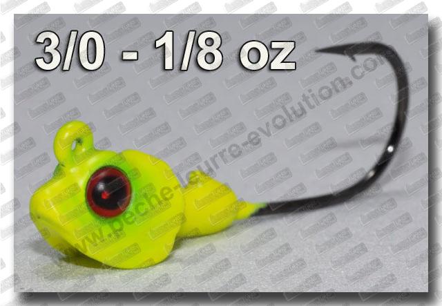 MEGABASS OKASHIRA Jig Head 1/8 oz - 3/0 ''Sight Chart''