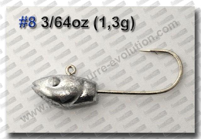 ECOGEAR Jig Head #8 3/64oz (1,3g)