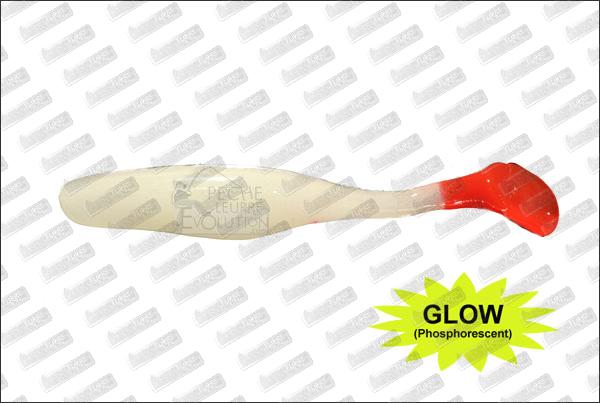 BASS ASSASSIN Turbo Shad 4'' #249 Glow Fire Tail