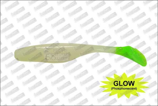 BASS ASSASSIN Turbo Shad 4'' #250 Glow/Chart