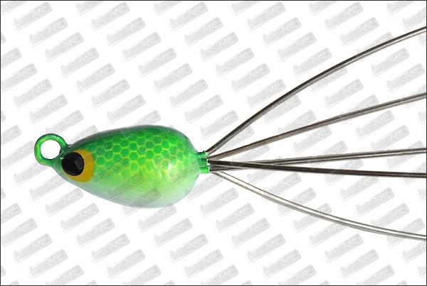 LONGASBAITS ''Give Me Five'' 4'' #Chartreuse Blue