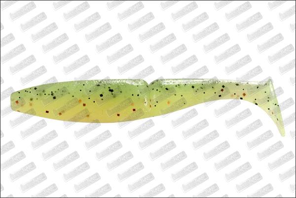 SAWAMURA One Up Shad Evolution 3'' #086 Apple Green Flakes