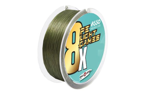 Tresse ASSO Light Game 8X PE 150m 23,5/100 Moss Green