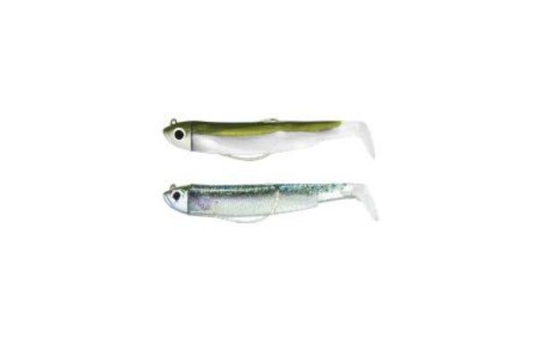 FIIISH Black Minnow N°2 90mm DOUBLE COMBO OffShore 10g #Khaki+Ghost Minnow