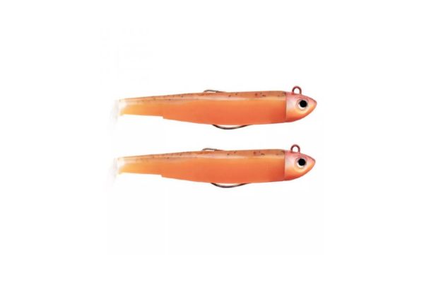 FIIISH Black Minnow N°2 90mm DOUBLE COMBO OffShore 10g #Orange Glow
