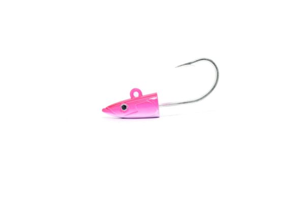 FIIISH Crazy Sand Eel et Crazy Paddle Tail Têtes plombées N°5 220mm OffShore X-Strong 70g Fluo Pink