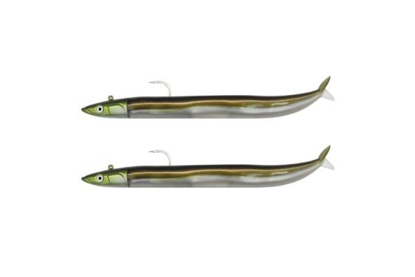 FIIISH Crazy Sand Eel N°1 100mm DOUBLE COMBO OffShore 10g Khaki