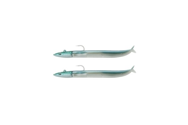 FIIISH Crazy Sand Eel N°1 100mm DOUBLE COMBO OffShore 10g Pearl Blue