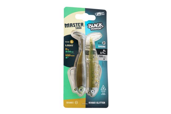 FIIISH Mix Master Shad #Khaki x Black Minnow #Khaki Glitter 8g