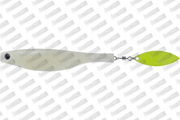 A BAND OF ANGLERS Hyperlastics Dartspin 5 1/2 #Glow/Chartreuse