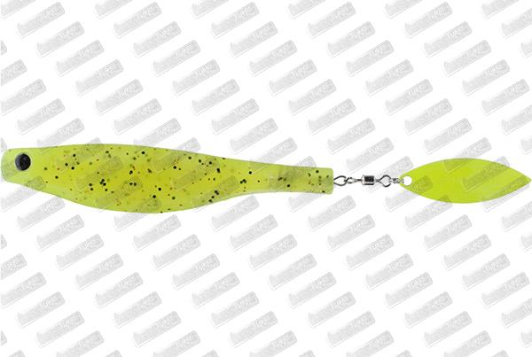 A BAND OF ANGLERS Hyperlastics Dartspin 5 1/2 #Double Pepper/Chartreuse